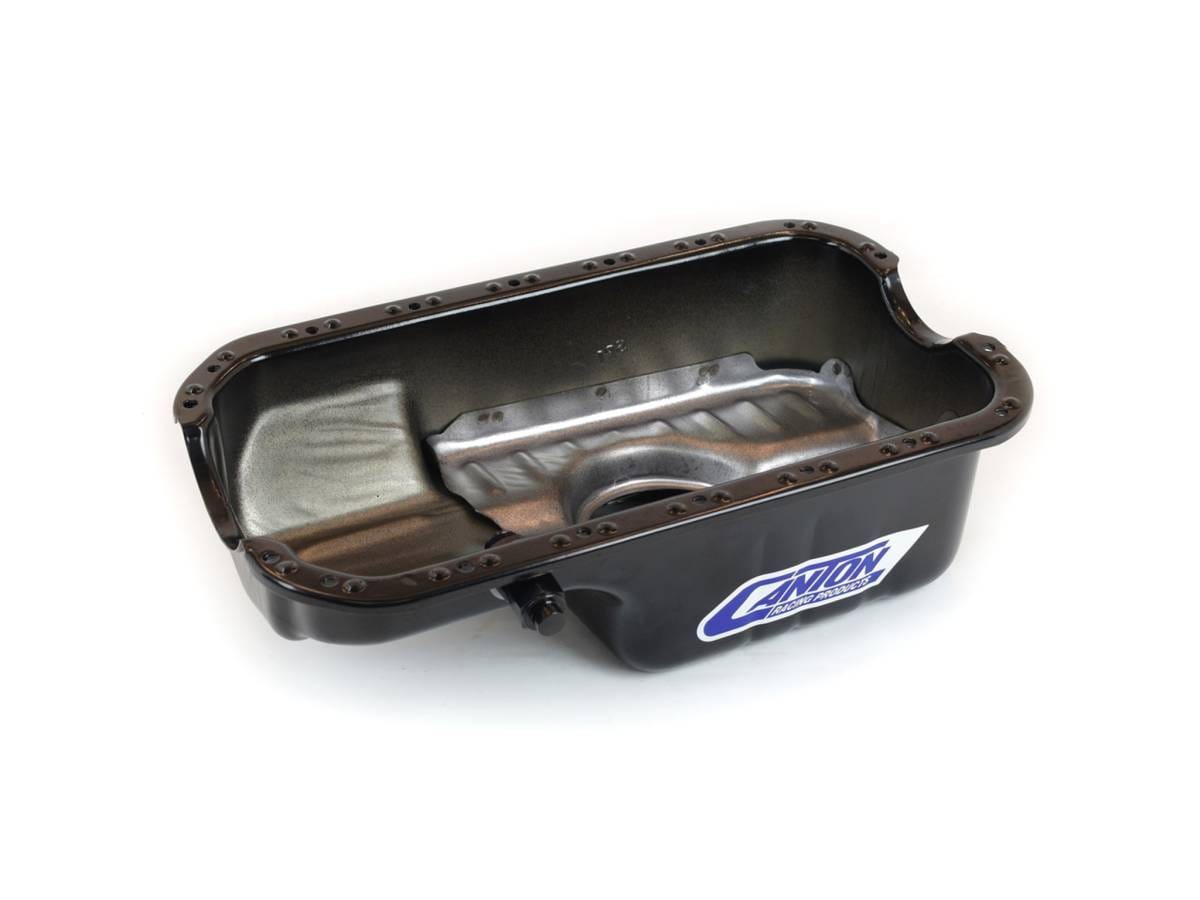 15-958 D-Series Honda Stock Appearing Oil Pan - Powdercoated Black  thumbnail 2