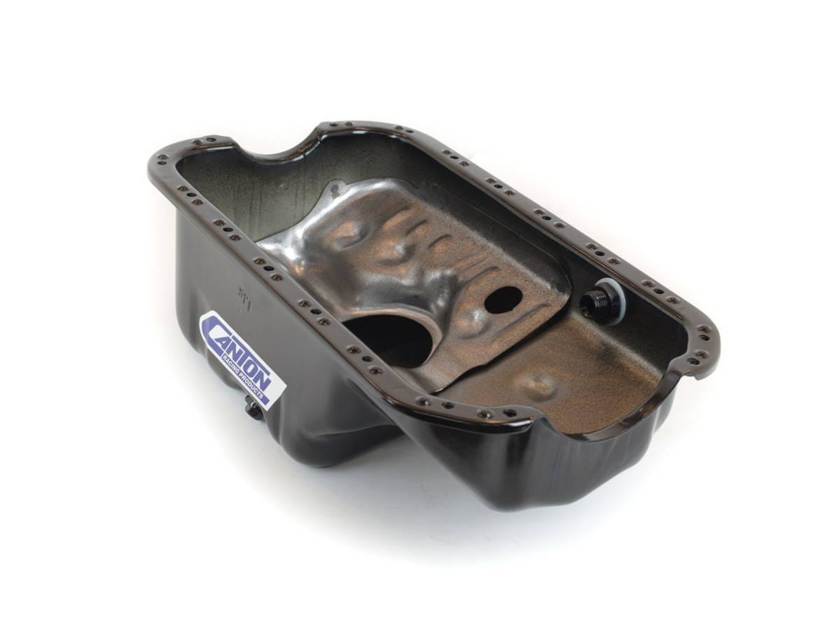 15-958 D-Series Honda Stock Appearing Oil Pan - Powdercoated Black  thumbnail 3