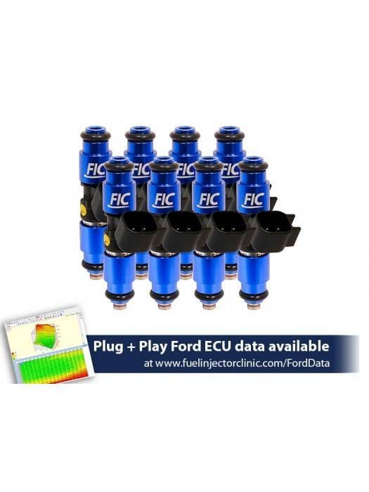 FIC 1200cc High Z Flow Matched Fuel Injectors for Ford Mustang GT 2005-2023 - Set of 8