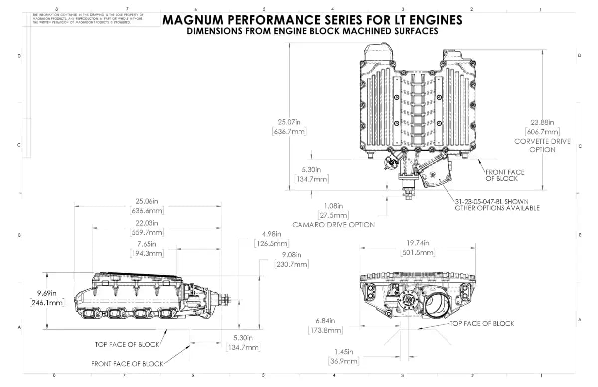 Magnuson TVS2650 LT1/LT4 6.2L V8 Hot Rod Supercharger Intercooled Kit With Corvette Drive thumbnail 2