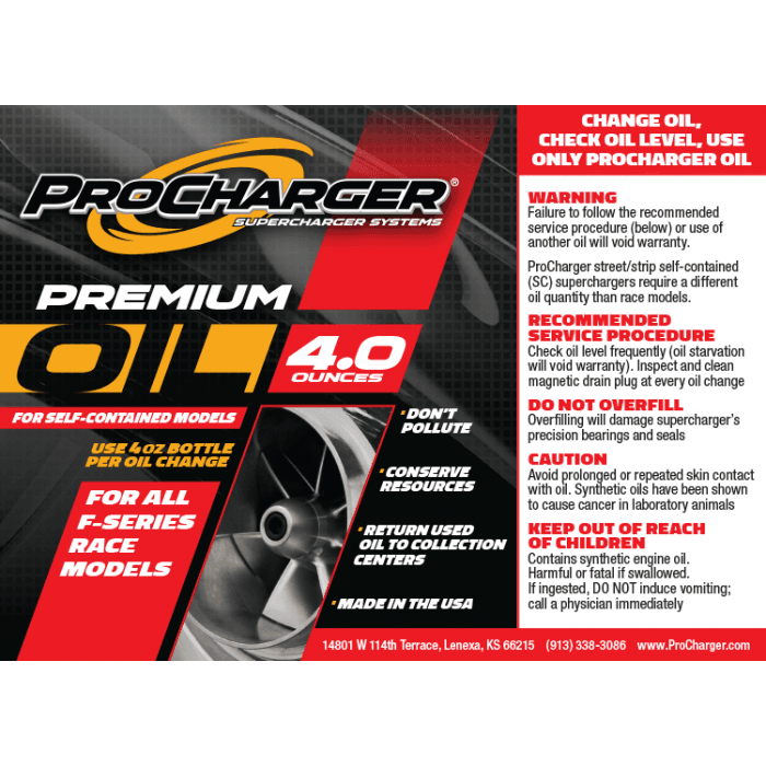 ATI ProCharger F-Series Supercharger Oil Pack 4 oz. bottles, Set of 3 thumbnail 2