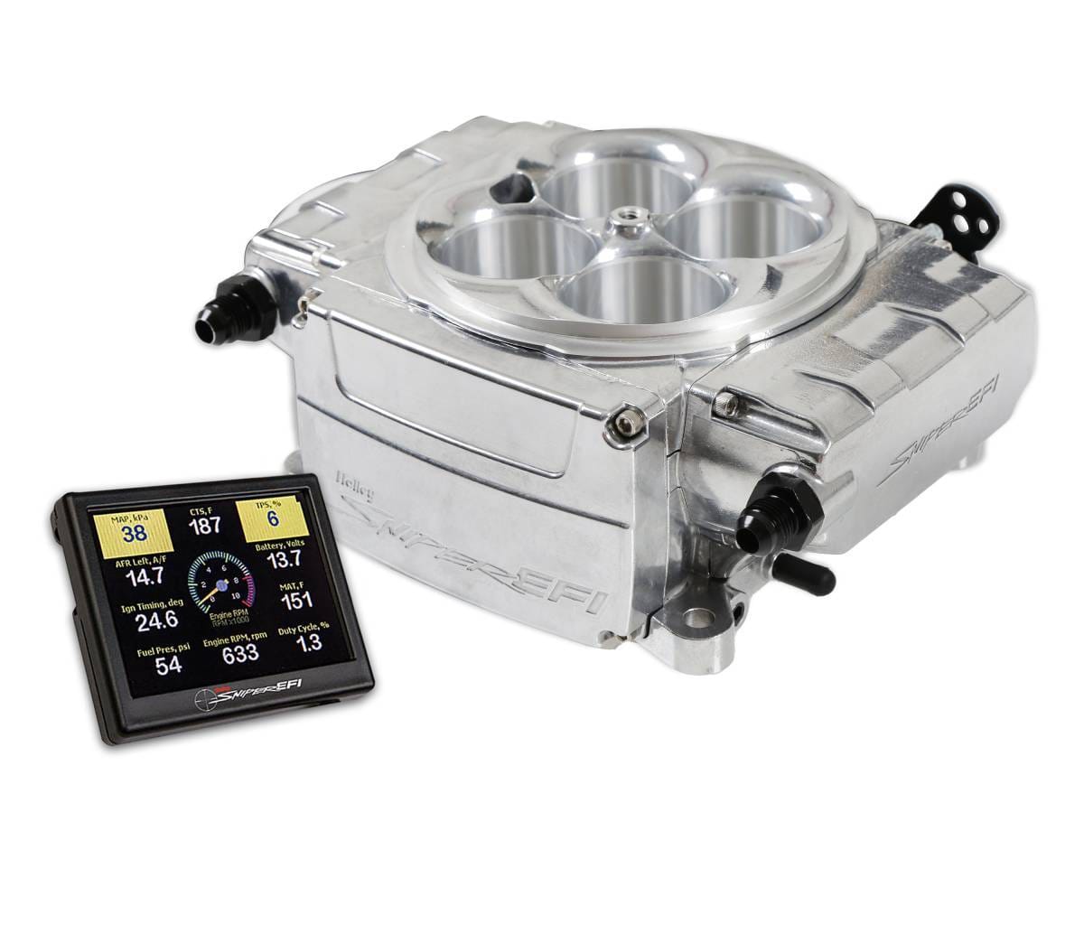 Holley Sniper 2 EFI 4BBL Throttle Body Fuel Injection Kit - Polished thumbnail 3