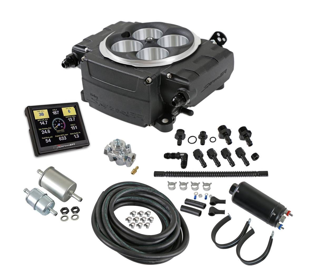 Holley Sniper 2 4150 4-Barrel EFI System with Master In-Line Fuel System - Black thumbnail 3