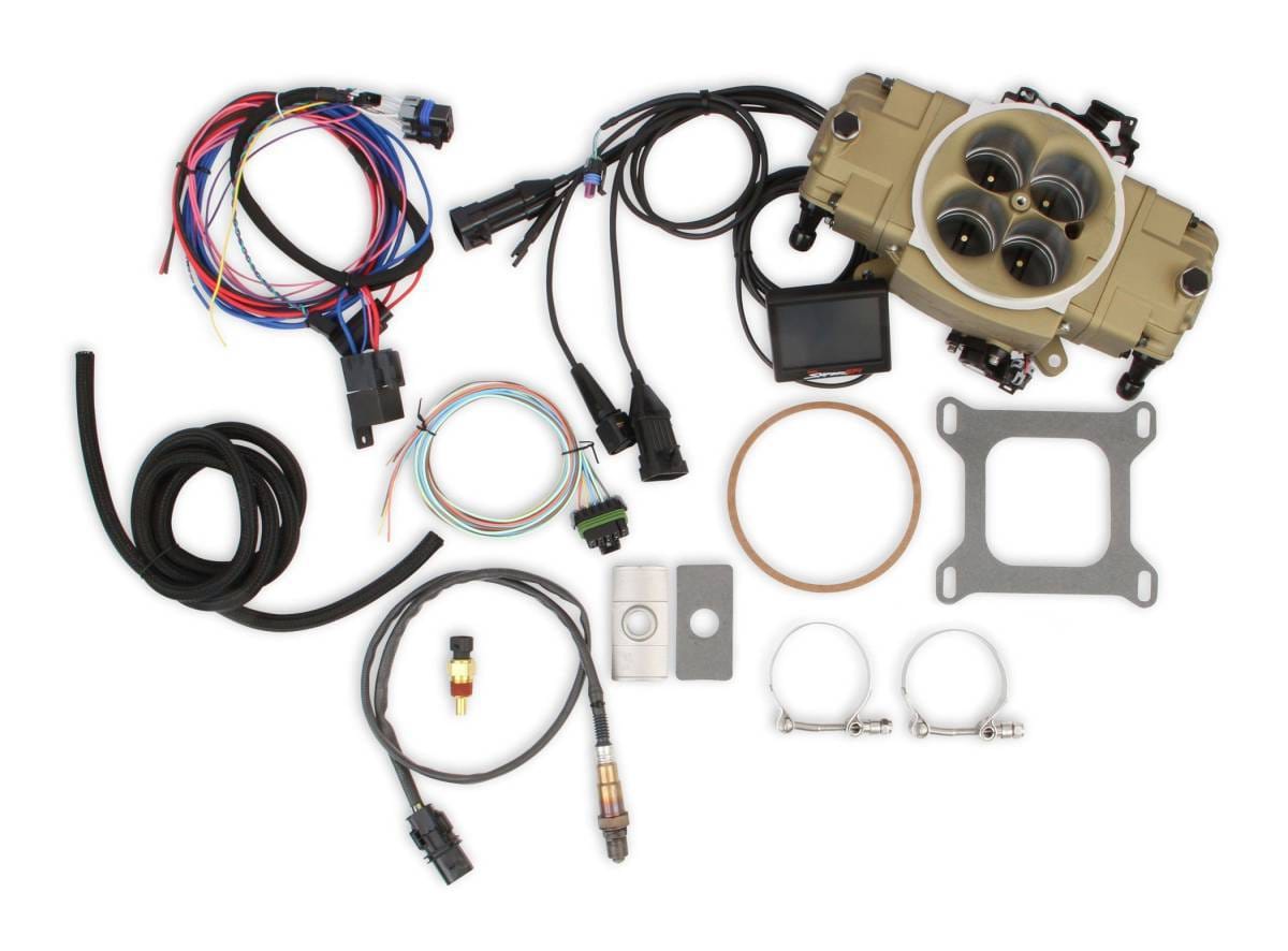 Holley Super Sniper Stealth EFI 4150 Self-Tuning Fuel Injection Master Kit 650 HP - Classic Gold thumbnail 2