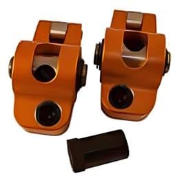 Harland Sharp SBC 7/16" Stud Mount Roller Rocker Arms, 1.5 Ratio, for SBC With Offset Intakes (0.250 Offset)