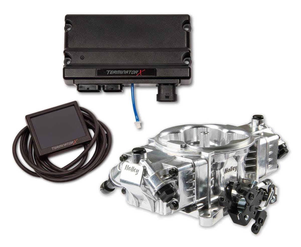 Holley Terminator X W/ Stealth 4150 4BBL For 4 Injectors - Shiny 