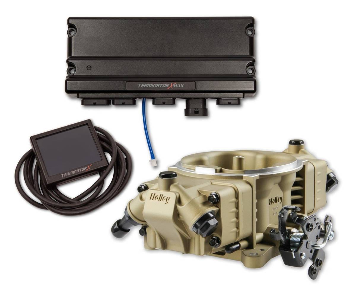 Holley Terminator X Max W/ Stealth 4150 4BBL For 4 Injectors - Gold W/ Pre-2009 GM 4L60E/4L80E Transmission Control