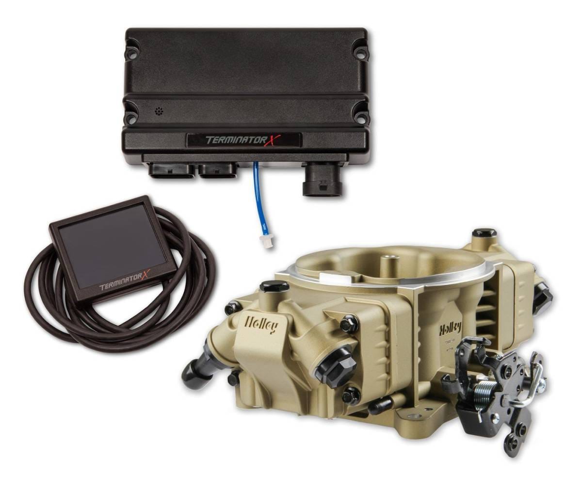 Holley Terminator X W/ Stealth 4150 4BBL For 4 Injectors - Gold, GM LS 24X Crank