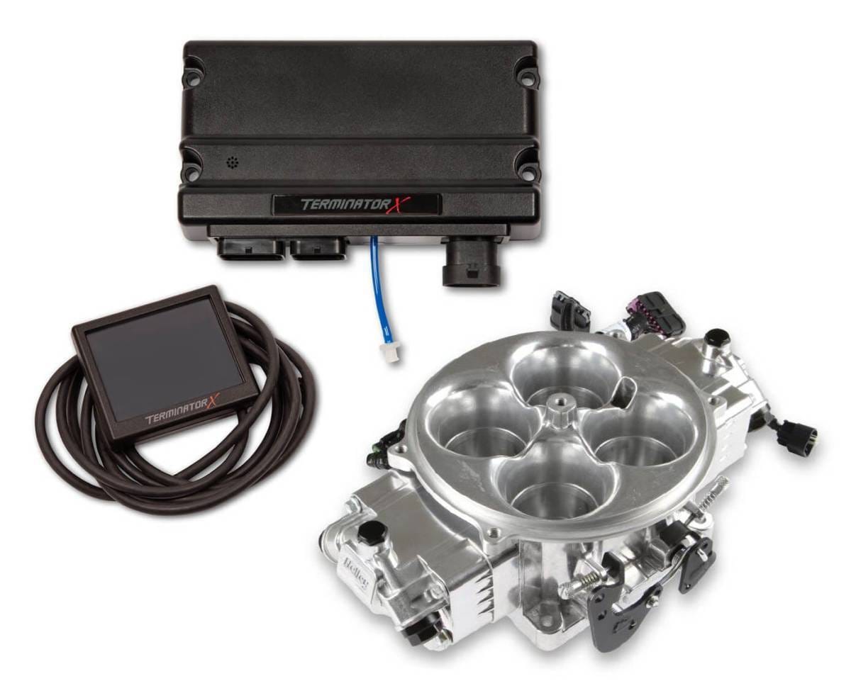 Holley Terminator X W/ Stealth 4500 4BBL For 8 Injectors - Shiny