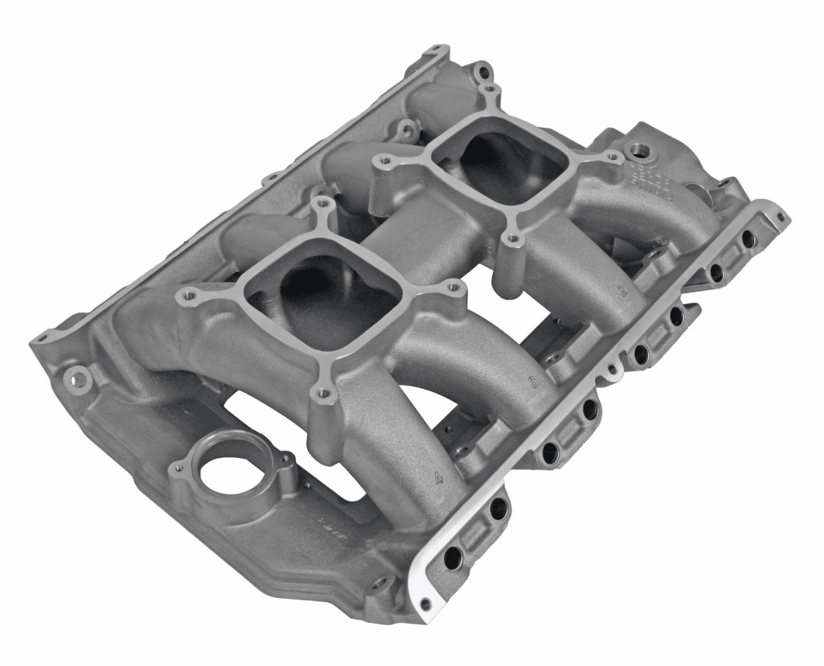 Trick Flow R-Series Tunnel Wedge Intake Manifold for FE 390-428 w/ Tunnel Wedge-Type Dual Square Bore Carbs thumbnail 2