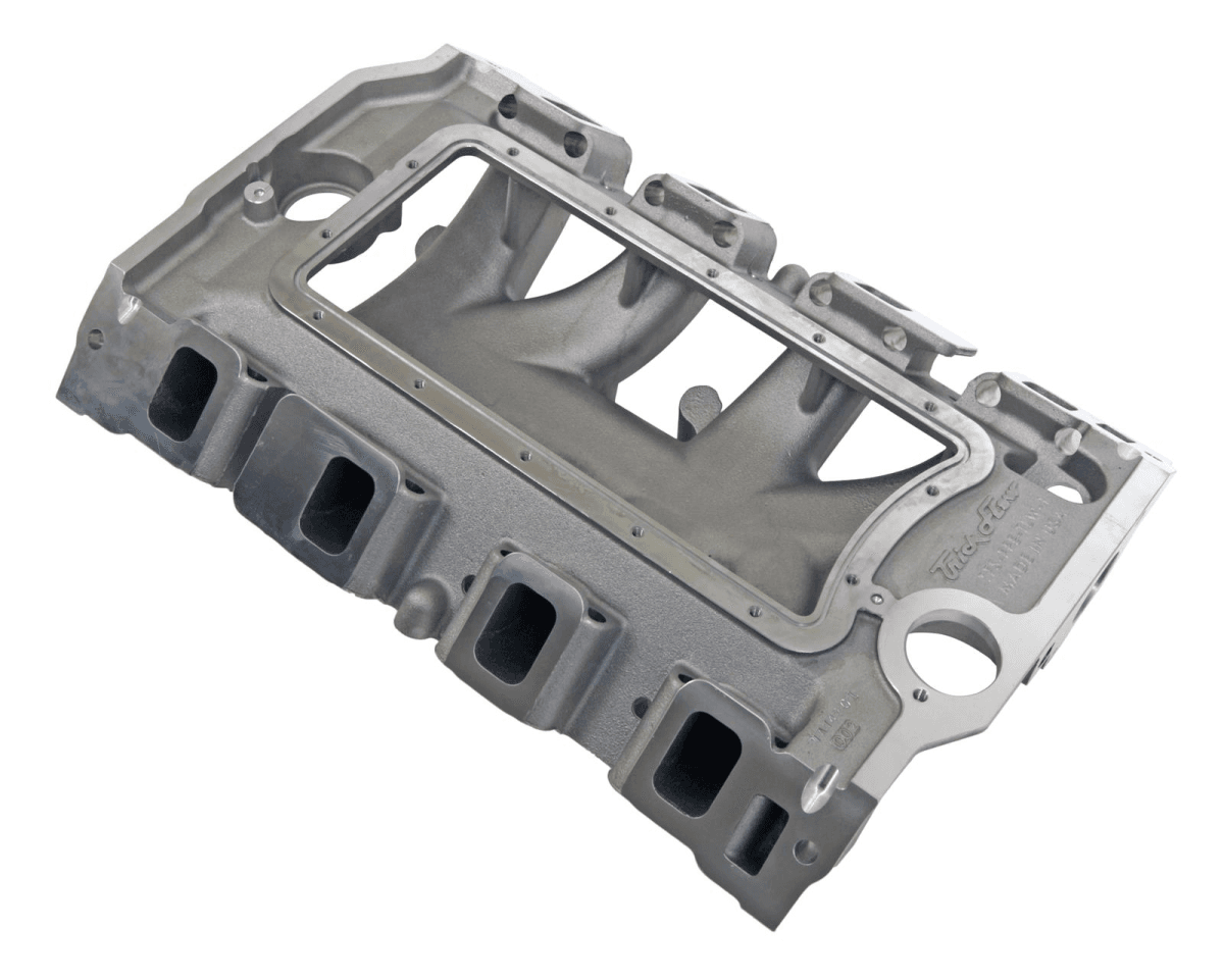 Trick Flow R-Series Tunnel Wedge Intake Manifold for FE 390-428 w/ Tunnel Wedge-Type Dual Square Bore Carbs thumbnail 3