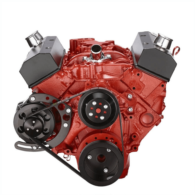 CVF Chevy Small Block Serpentine Conversion System with Alternator Only Brackets, For Long Water Pump - Black thumbnail 2