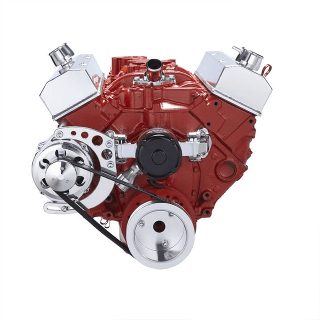 CVF Chevy Small Block Serpentine Conversion System with Alternator Only Brackets, For Electric Water Pump - Polished thumbnail 2