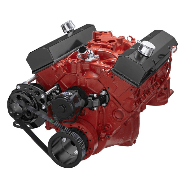 CVF Chevy Small Block Serpentine Conversion System with Alternator Only Brackets, For Electric Water Pump - Black