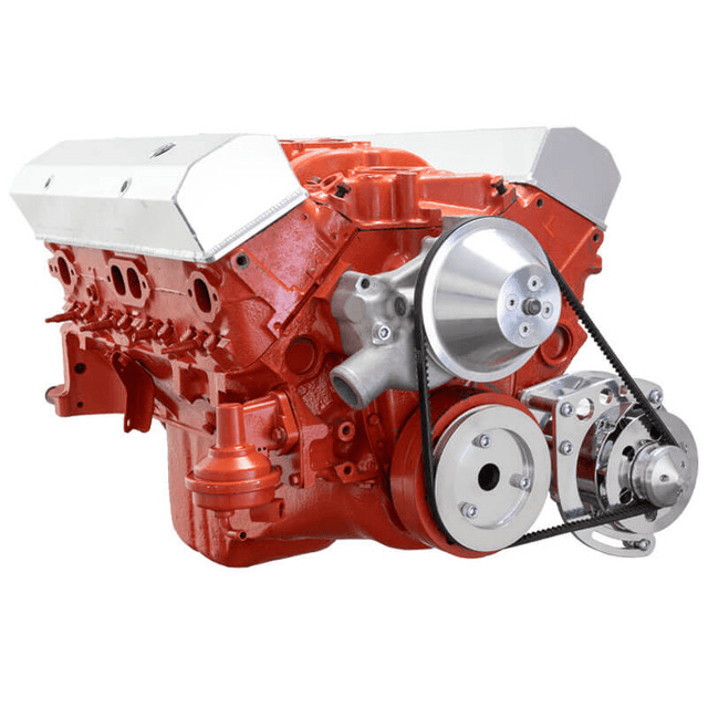 CVF Chevy Small Block  327 & 350 V-Belt Kit Alternator Only Bracket, For Short Water Pump - Polished thumbnail 3