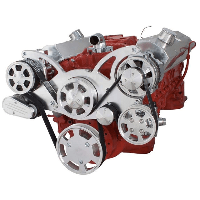 CVF Chevy Small Block Serpentine System with AC, Power Steering & Alternator (All Inclusive) - Polished thumbnail 3