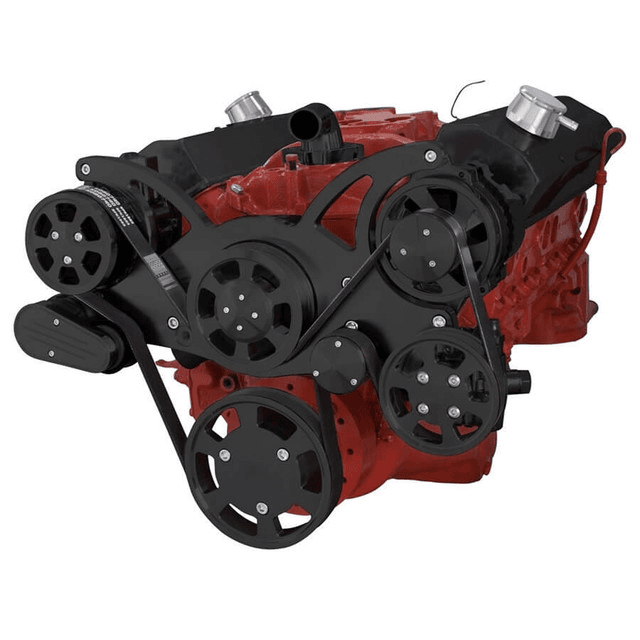 CVF Chevy Small Block Serpentine System with AC, Power Steering & Alternator (All Inclusive) - Black thumbnail 3