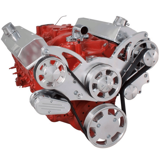 CVF Chevy Small Block Serpentine System with Alternator Only (All Inclusive) - Polished thumbnail 3