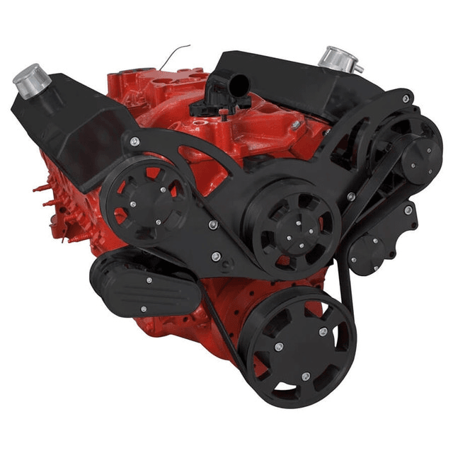 CVF Chevy Small Block Serpentine System with Alternator Only (All Inclusive) - Black thumbnail 3