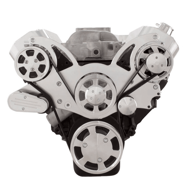 CVF Chevy Big Block Serpentine System with AC & Alternator (All Inclusive) - Polished thumbnail 2