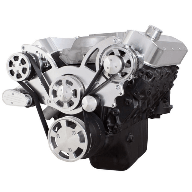 CVF Chevy Big Block Serpentine System with AC & Alternator (All Inclusive) - Polished