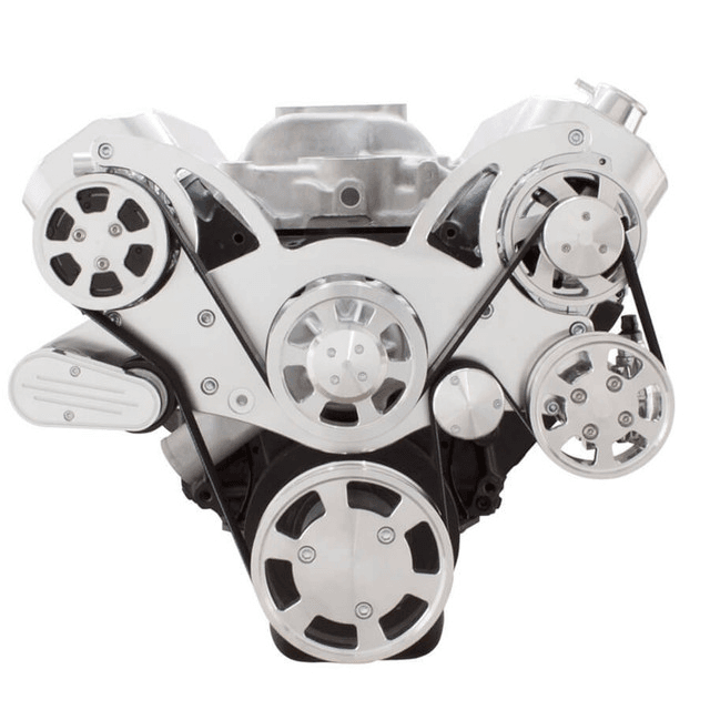CVF Chevy Big Block Serpentine System with AC, Power Steering & Alternator (All Inclusive) - Polished thumbnail 2