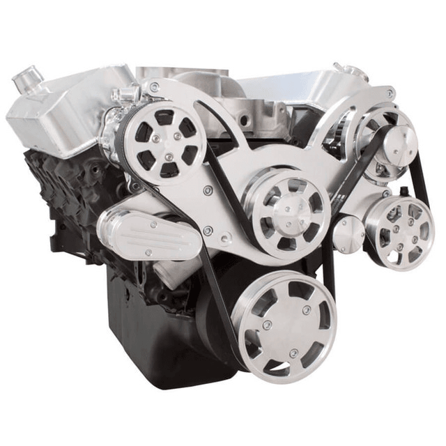 CVF Chevy Big Block Serpentine System with AC, Power Steering & Alternator (All Inclusive) - Polished thumbnail 3
