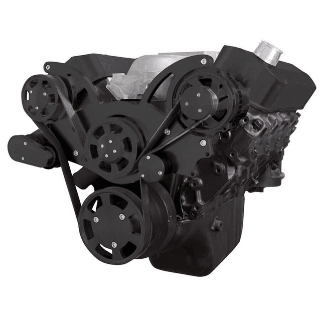 CVF Chevy Big Block Serpentine System with Alternator Only (All Inclusive) - Black