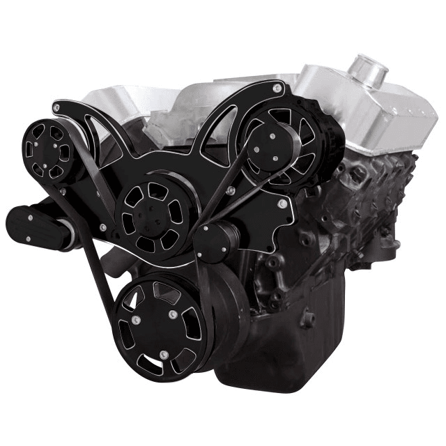 CVF Chevy Big Block Serpentine System with Alternator Only (All Inclusive) - Black Diamond