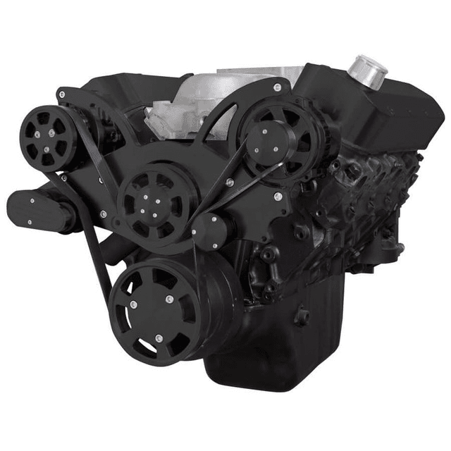CVF Chevy Big Block Serpentine System with AC & Alternator (All Inclusive) - Black