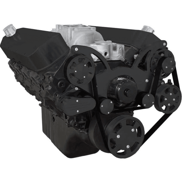 CVF Chevy Big Block Serpentine System with Power Steering & Alternator with Electric Water Pump (All Inclusive) - Black thumbnail 3