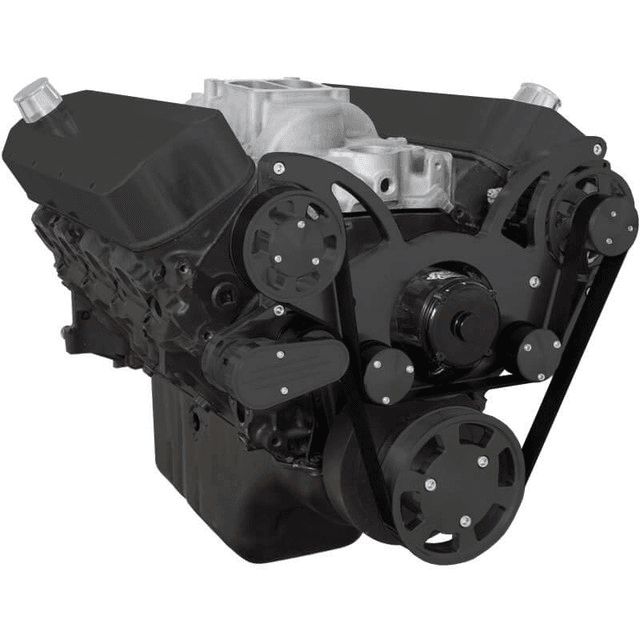 CVF Chevy Big Block Serpentine System Alternator Only with Electric Water Pump (All Inclusive) - Black thumbnail 3