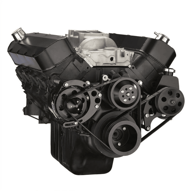 CVF Chevy Big Block Serpentine Serpentine Conversion Kit with Power Steering, Long Water Pump - Black thumbnail 3