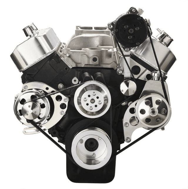 CVF Chevy Big Block Serpentine Serpentine Conversion Kit with Power Steering, Electric Water Pump - Polished thumbnail 2