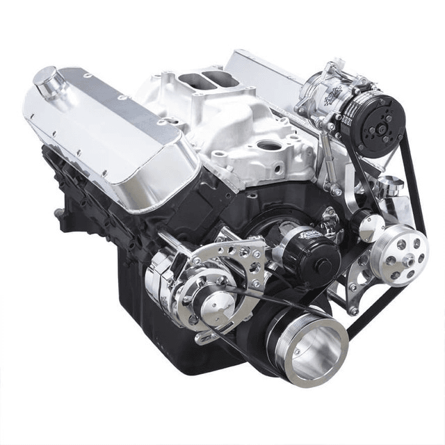 CVF Chevy Big Block Serpentine Serpentine Conversion Kit with AC, Alternator & Power Steering Brackets, For Electric Water Pump - Polished thumbnail 3