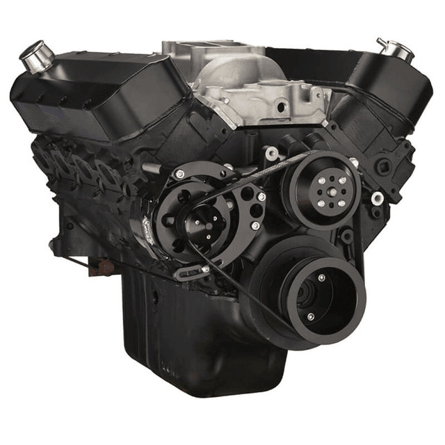 CVF Chevy Big Block Serpentine Serpentine Conversion Kit with Alternator Only Brackets, For Long Water Pump - Black thumbnail 3