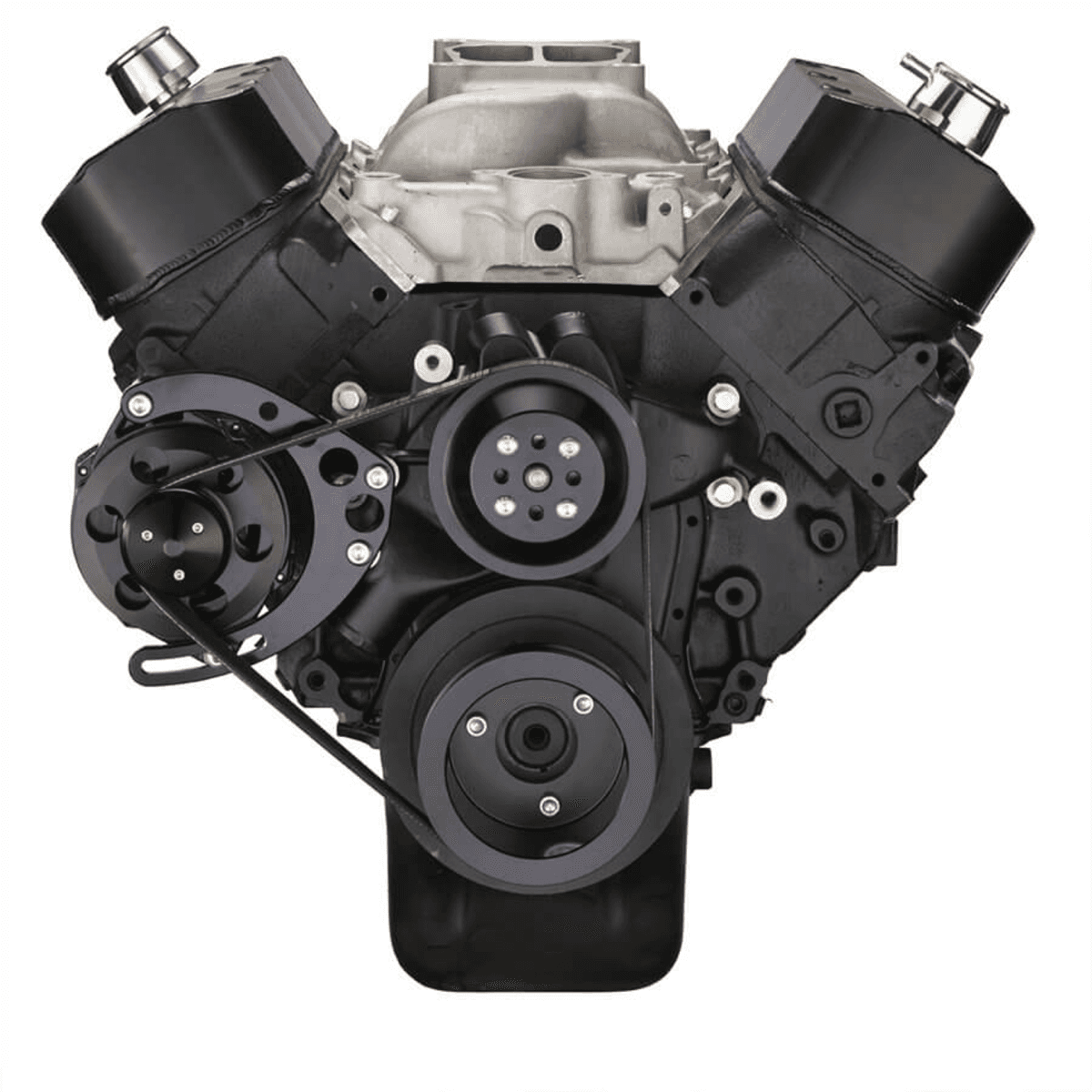 CVF Chevy Big Block Serpentine Serpentine Conversion Kit with Alternator Only Brackets, For Long Water Pump - Black thumbnail 2