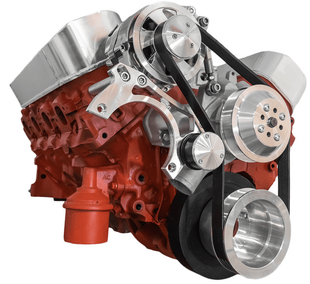 CVF Chevy Big Block Serpentine Serpentine Conversion Kit with Mid-Mount Alternator Only, Long Water Pump - Polished thumbnail 3