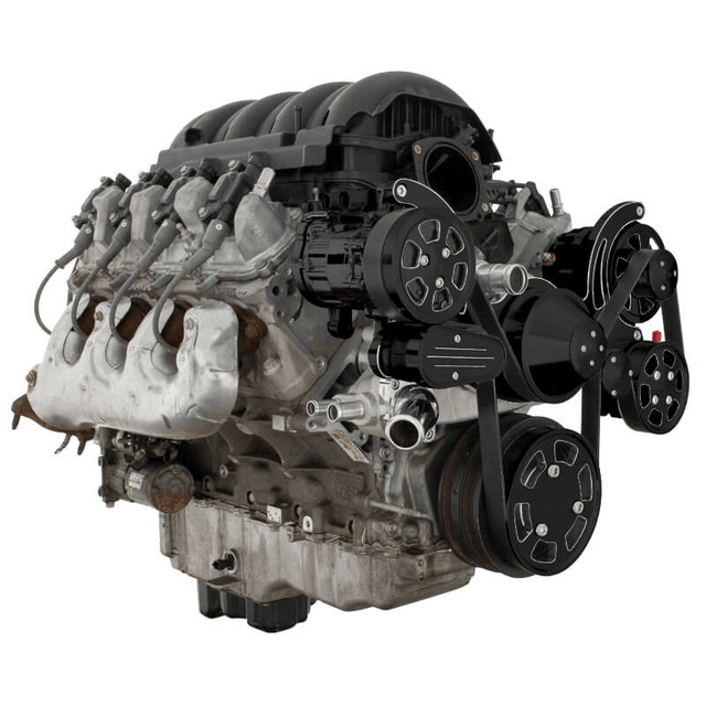 CVF Chevy LT1 Gen V Serpentine System with AC, Power Steering & Alternator - Black Diamond (All Inclusive) thumbnail 3