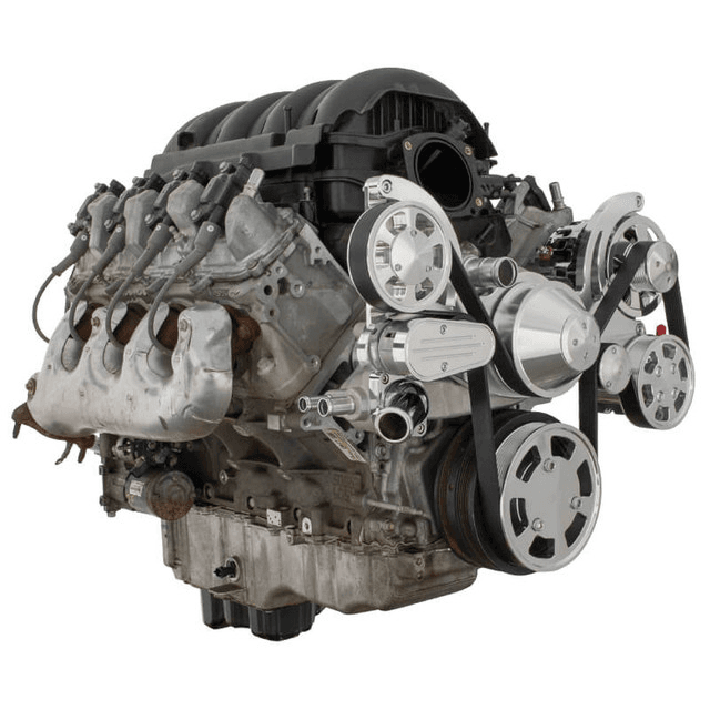 CVF Chevy LT1 Gen V Serpentine System with Power Steering & Alternator - Polished (All Inclusive) thumbnail 3