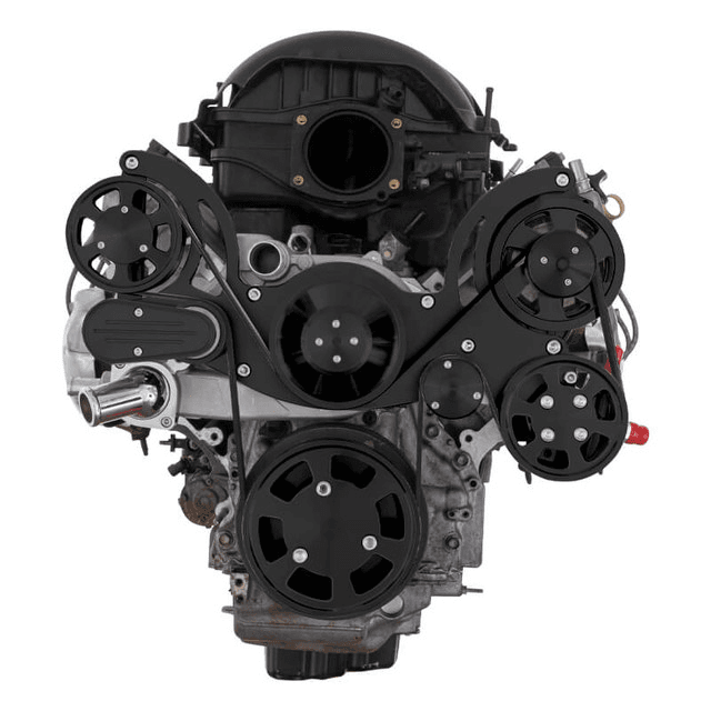 CVF Chevy LT1 Gen V Serpentine System with Power Steering & Alternator - Black (All Inclusive) thumbnail 2