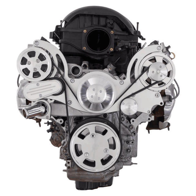 CVF Chevy LT1 Gen V Serpentine System with AC & Alternator - Polished (All Inclusive) thumbnail 2