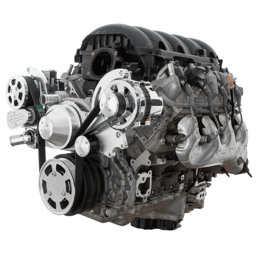 CVF Chevy LT1 Gen V Serpentine System with AC & Alternator - Polished (All Inclusive)
