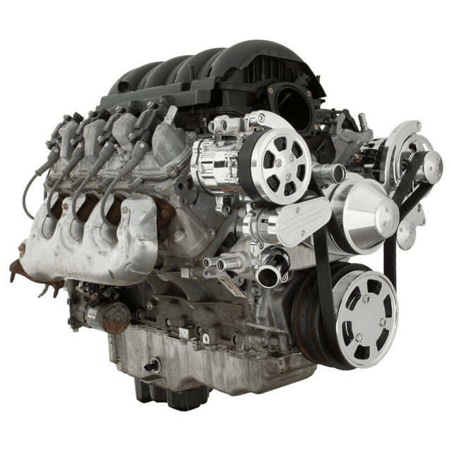 CVF Chevy LT1 Gen V Serpentine System with AC & Alternator - Polished (All Inclusive) thumbnail 3