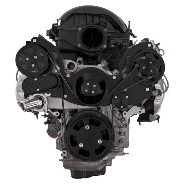 CVF Chevy LT1 Gen V Serpentine System with AC & Alternator - Black (All Inclusive) thumbnail 2