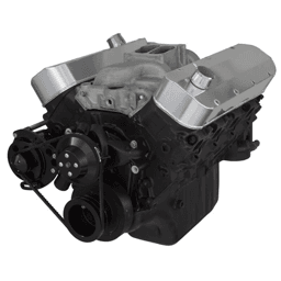 CVF Chevy Big Block V-Belt System with Alternator Only Brackets, For Long Water Pump - Black