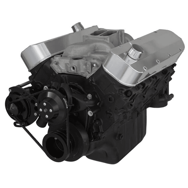 CVF Chevy Big Block V-Belt System with Alternator Only Brackets, For Long Water Pump - Black