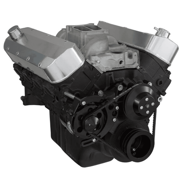 CVF Chevy Big Block V-Belt System with Alternator Only Brackets, For Long Water Pump - Black thumbnail 3
