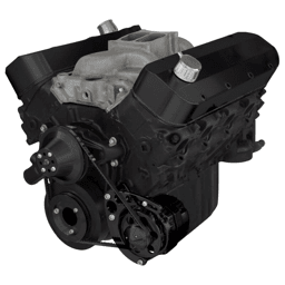 CVF Chevy Big Block V-Belt System with Low Mount Alternator Brackets, For Short Water Pump - Black