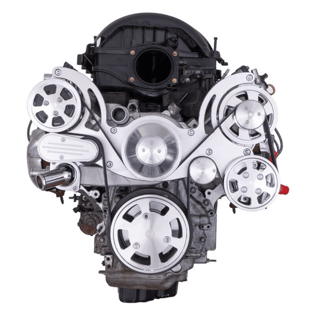 CVF Chevy LT1 Gen V Serpentine System with AC, Power Steering & Alternator - Polished (All Inclusive) thumbnail 2